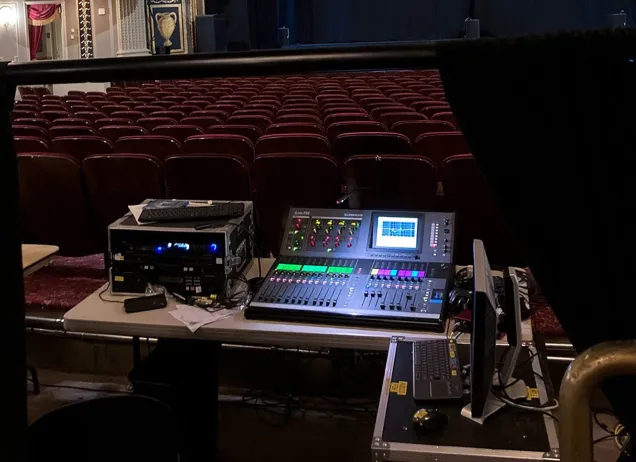 music equipment for theater stage